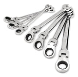 Flexhead Ratcheting Wrench Set, Alloy Steel, Metric, 7-pc N8J0 - product image 1