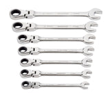 Flexhead Ratcheting Wrench Set, Alloy Steel, Metric, 7-pc N8J0 - product image 4