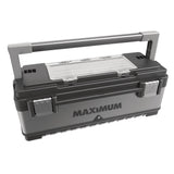 Heavy-Duty Metal & Plastic Tool Box with Removable Tray, 23-in O6Y0 - product image 1