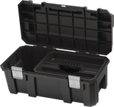 Heavy-Duty Plastic Tool Box with Removable Tray & Organizer, 22-in, Black N3I7 - product image 3