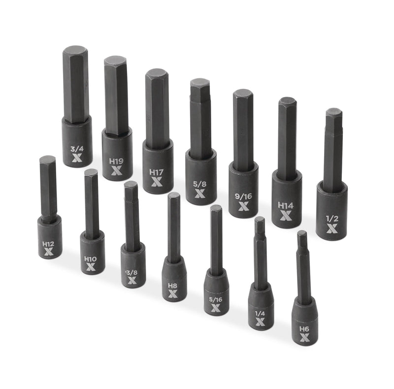 Hex Impact Socket & Bit Socket Set, 14-pc, SAE/Metric N6R8