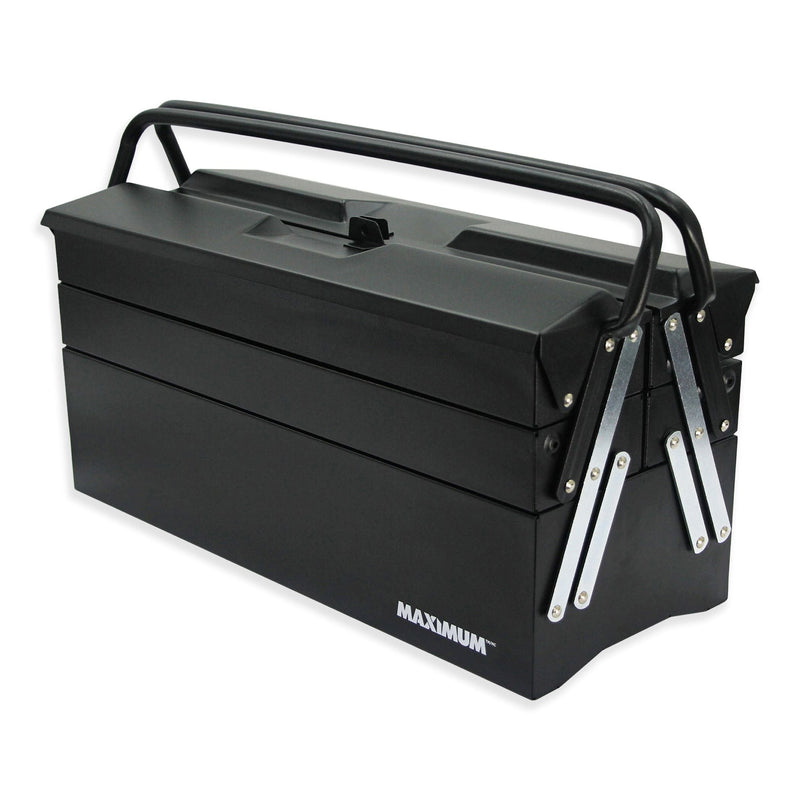 Portable 5-Tray Cantilever Tool Box, Black, 21-in W1C9