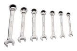 Ratcheting Wrench Set, SAE, Nickel-Chrome Plating, 7-pc W0J2 - product image 1