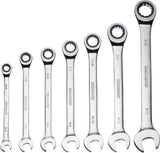 Ratcheting Wrench Set, SAE, Nickel-Chrome Plating, 7-pc W0J2 - product image 2