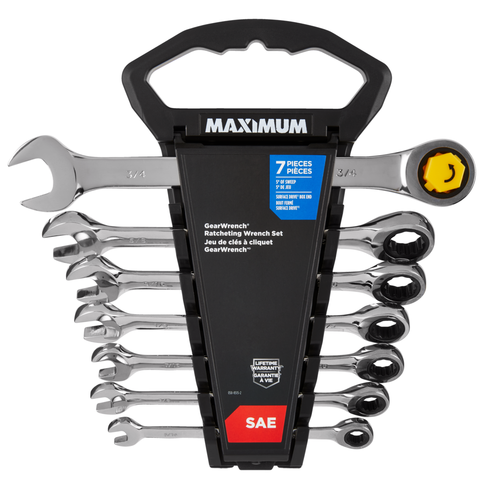 Ratcheting Wrench Set, SAE, Nickel-Chrome Plating, 7-pc G0X3 - product image 3