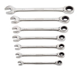 Ratcheting Wrench Set, SAE, Nickel-Chrome Plating, 7-pc G0X3 - product image 4