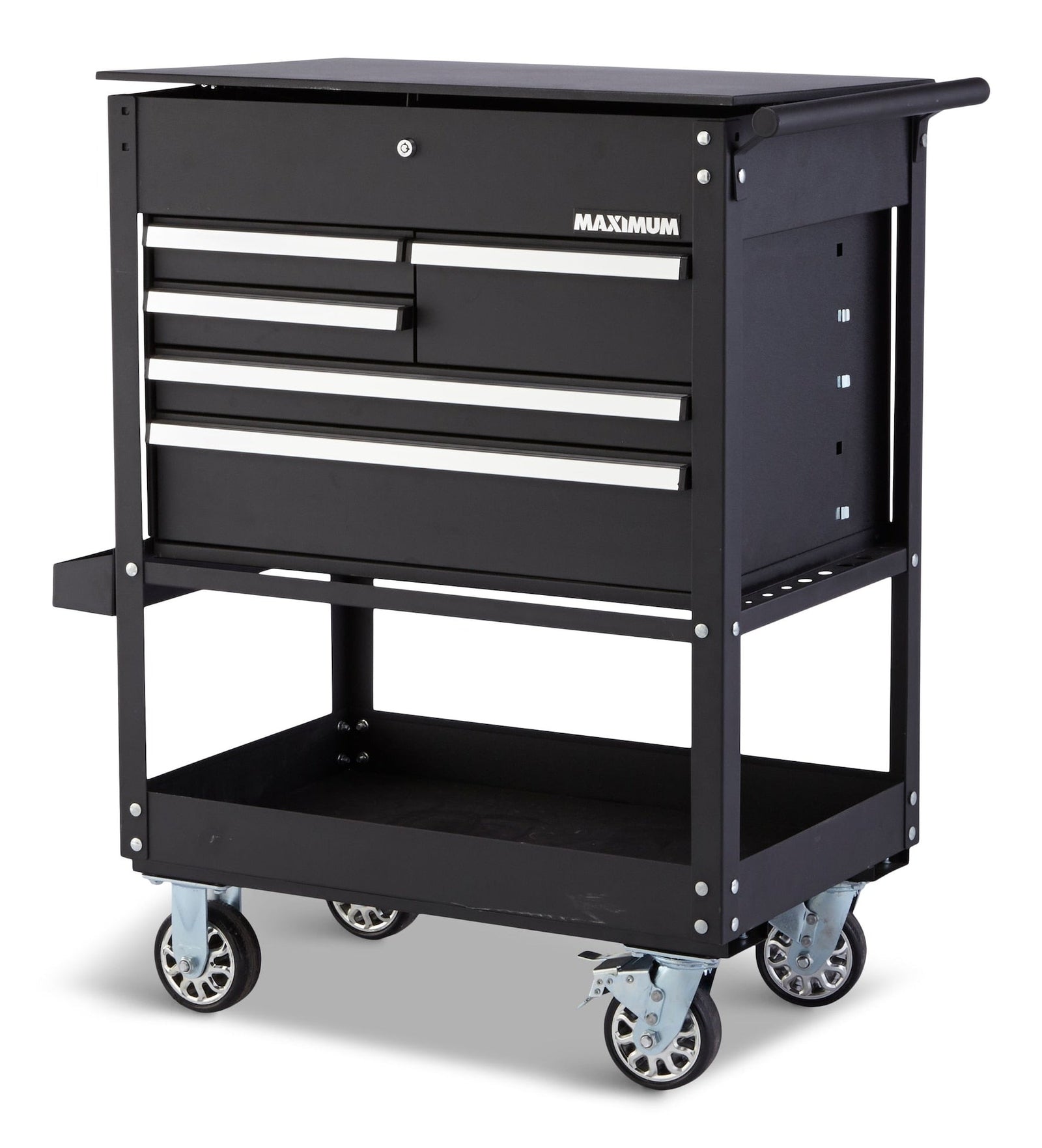 Rolling Mechanics Tool Cart with 5 Drawers, Black, 30-in Z3T8 - product image 1