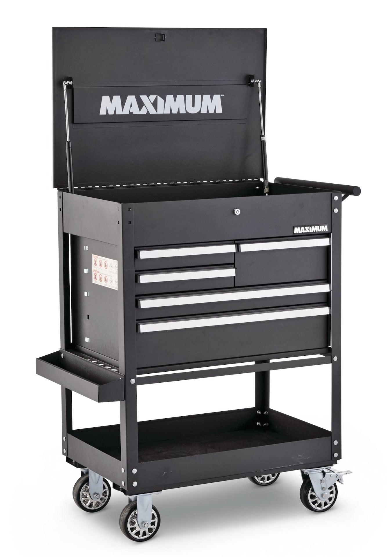 Rolling Mechanics Tool Cart with 5 Drawers, Black, 30-in Z3T8 - product image 2