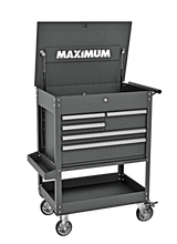 Rolling Mechanics Tool Cart with 5 Drawers, Black, 30-in Z3T8 - product image 5