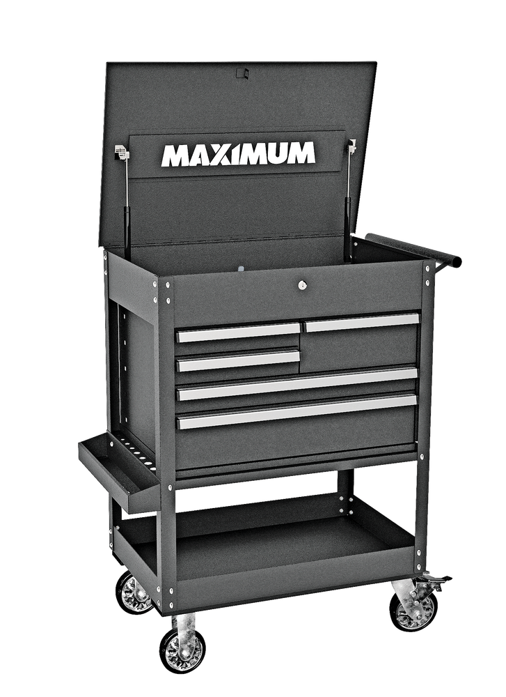 Rolling Mechanics Tool Cart with 5 Drawers, Black, 30-in Z3T8 - product image 5