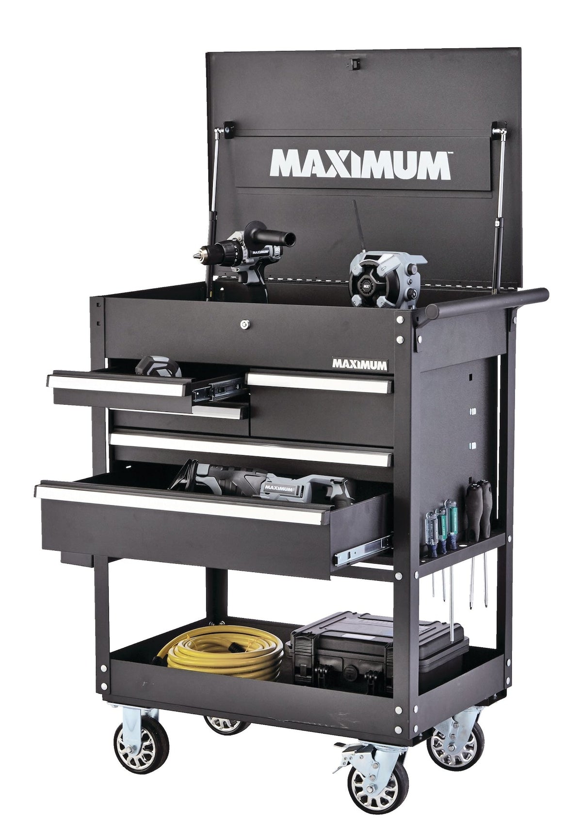 Rolling Mechanics Tool Cart with 5 Drawers, Black, 30-in Z3T8 - product image 6