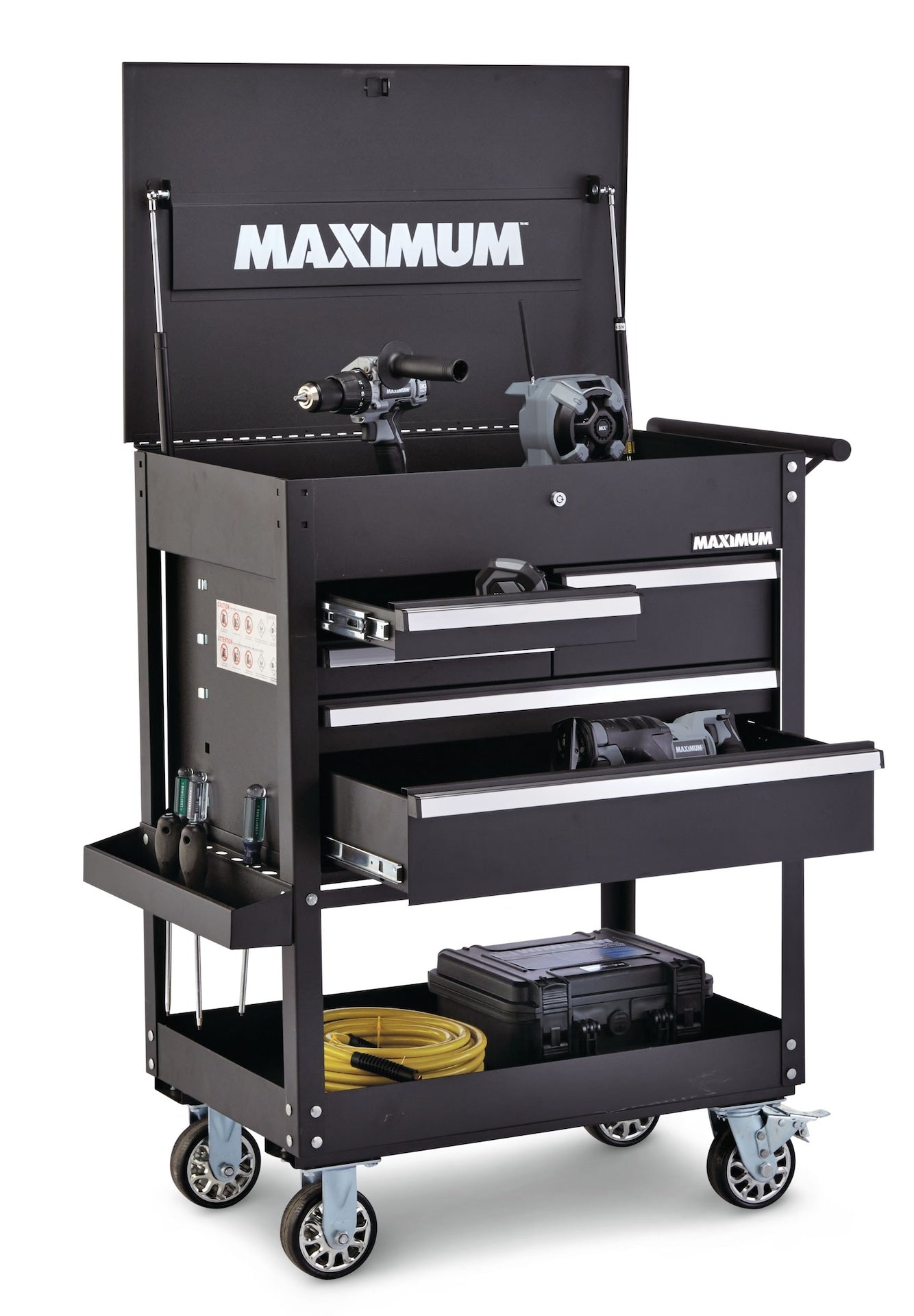Rolling Mechanics Tool Cart with 5 Drawers, Black, 30-in Z3T8 - product image 7