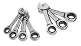 Stubby Ratcheting Wrench Set, Metric, Nickel-Chrome Plating, 7-pc B9X1 - product image 1