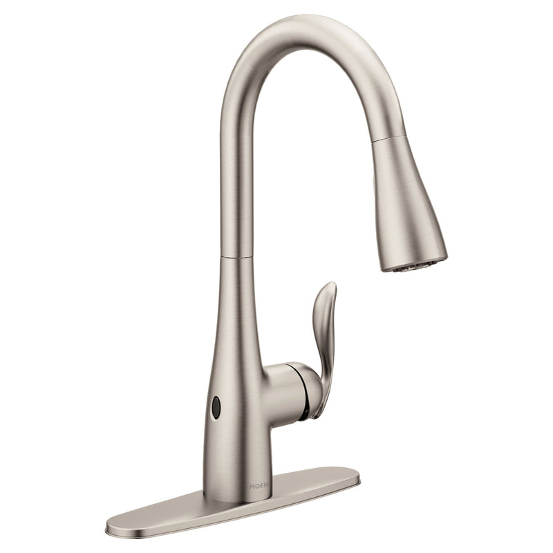 Arbor Single Handle Touchless Pull Down Spot-Resist Sprayer Kitchen Faucet with MotionSense & Power Clean, Stainless Steel T4A0