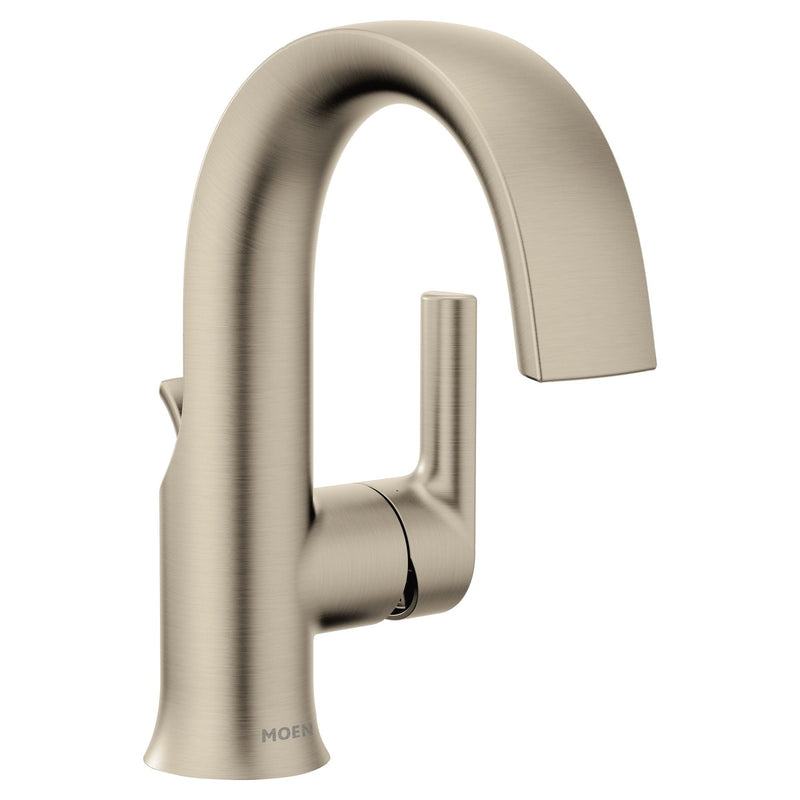 Doux Single Handle Single Hole Bathroom Sink Faucet, WaterSense Certified, Brushed Nickel G4U4