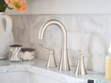 Mikah Double Handle Widespread Bathroom Faucet, Spot Resist Brushed Nickel I7I0 - product image 3