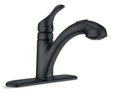 Renzo Single-Handle Pull-Out Kitchen Faucet, Matte Black T1S7 - product image 1