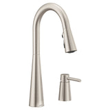 Single Handle High Arc Kitchen Faucet with In-Deck Handle, Stainless Steel L3C8 - product image 1