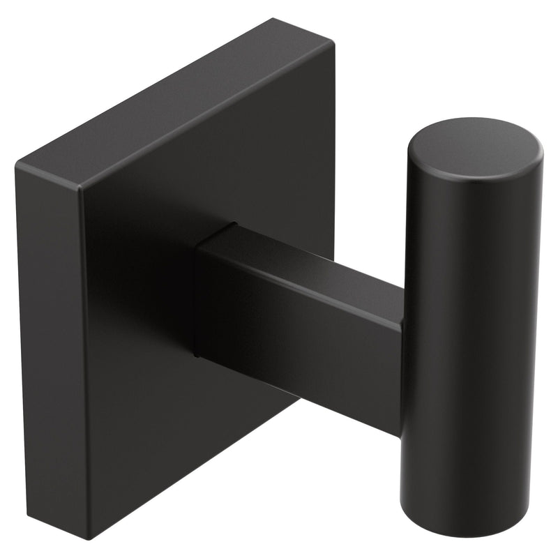 Triva Single Robe Hook, Matte Black G4U5