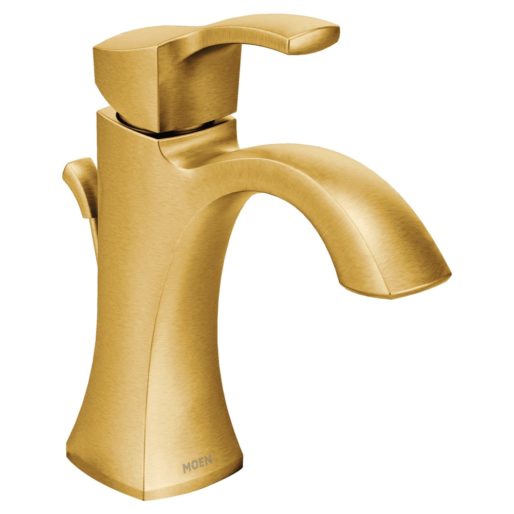 Voss Single Handle High Arc Bathroom Sink Faucet, Brushed Gold I5F4 - product image 2