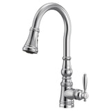 Weymouth Single Handle High Arc Pull Down Sprayer Kitchen Faucet with Power Clean, Chrome V4N2 - product image 1