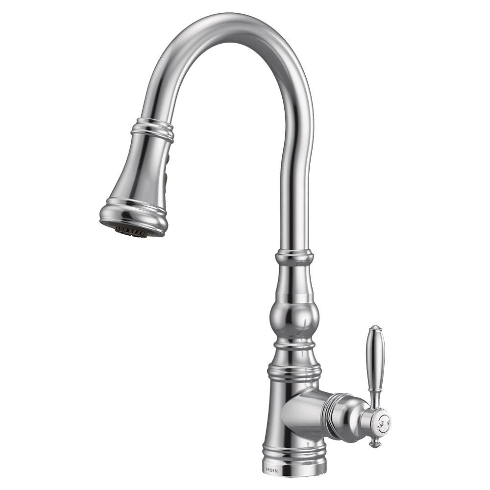 Weymouth Single Handle High Arc Pull Down Sprayer Kitchen Faucet with Power Clean, Chrome V4N2 - product image 1