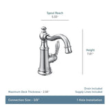 Weymouth Single Handle Single Hole Bathroom Sink Faucet, WaterSense Certified, Brushed Gold A6G2 - product image 2