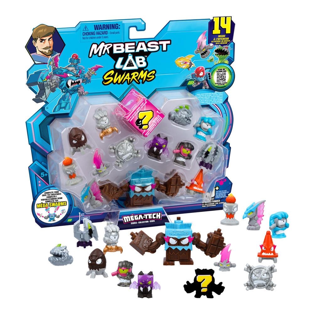 Mr. Beast Lab Swarms Hyper Fusion Series Mega Lab Pack, 14-pc, Assorted Figures N1U2 - product image 1
