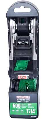 1,500-lb Ratchet Tie Down Straps, with Padded Handle, 1-in x 14-ft T8H5 - product image 3