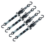 1,500-lb Snow Camo Ratchet Tie Down, 1-in x 10-ft (2.5 cm x 3.05 m), 4-pk R0E0 - product image 1