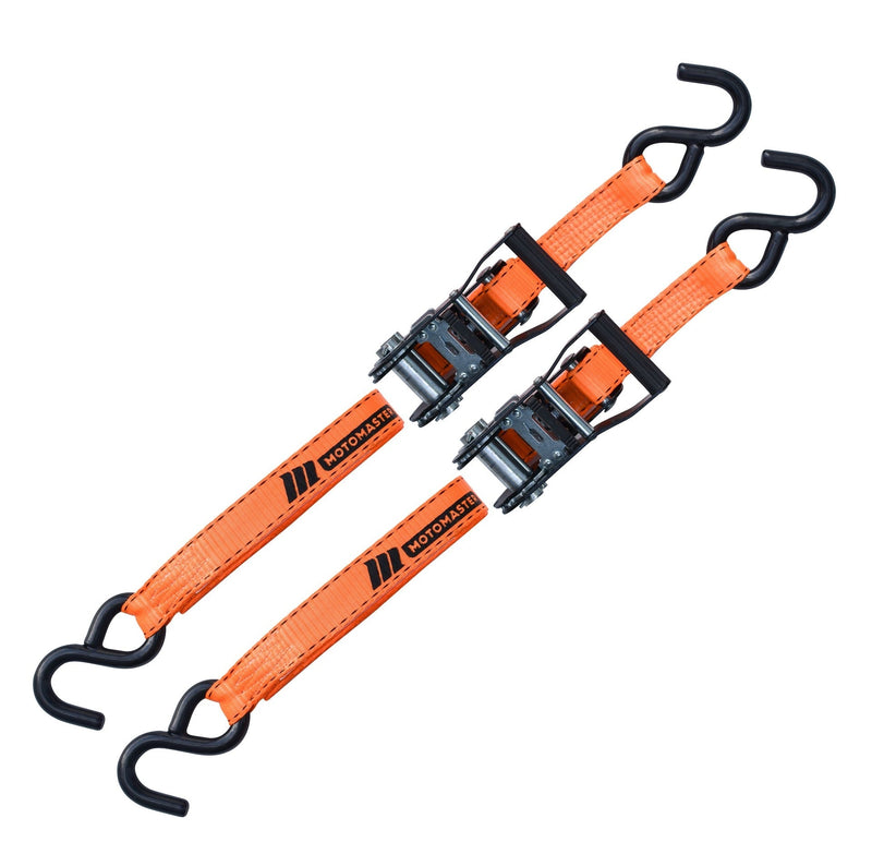 3,000-lb Heavy Duty Ratchet Tie Down Strap, Non-Padded, 1-in x 10-ft, 2-pk B1X5