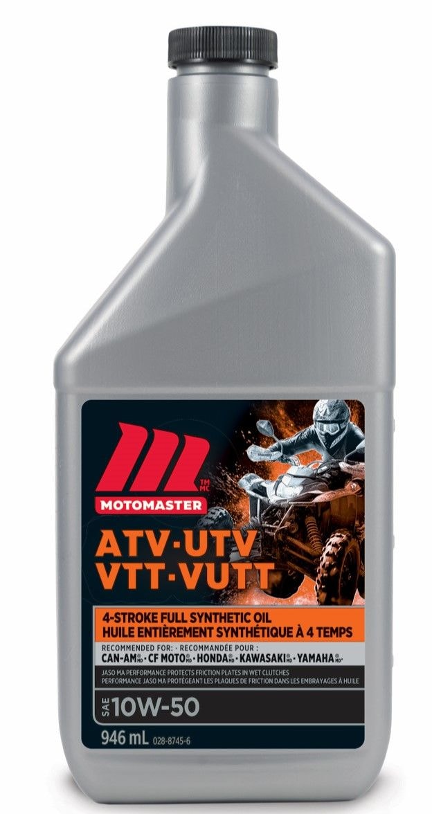 4-Stroke Synthetic ATV/UTV Engine Oil 10W50, 946-mL R8L9