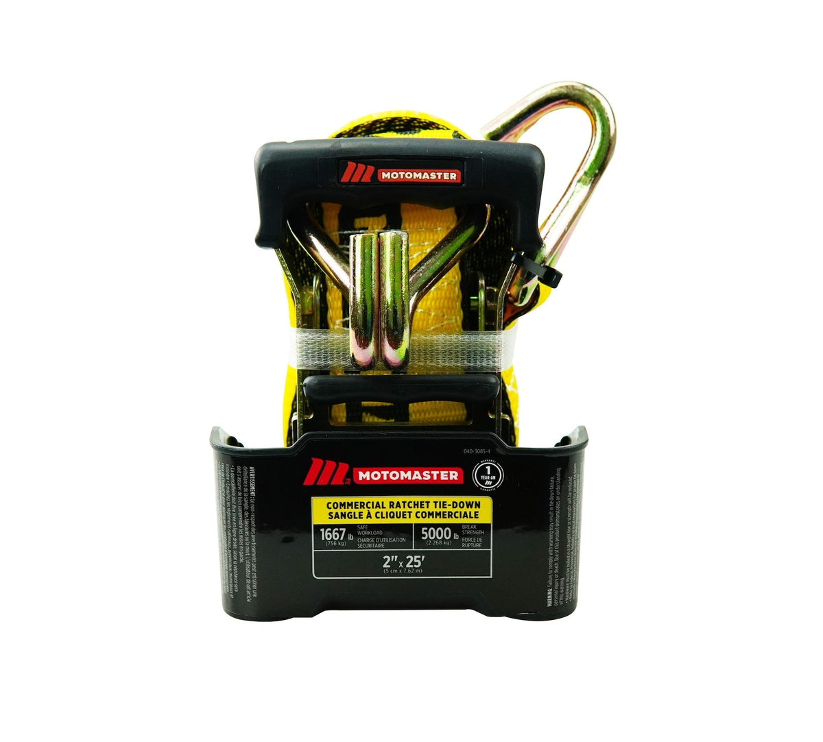 5,000-lb Commercial Ratchet Tie Down Strap with Double-J Hook, 2-in x 25-ft M7S4 - product image 1