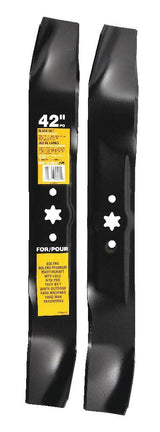 3-in-1, 2-Blade Replacement Set for 42-in Lawn Tractor Cutting Decks, Black L5O7 - product image 1