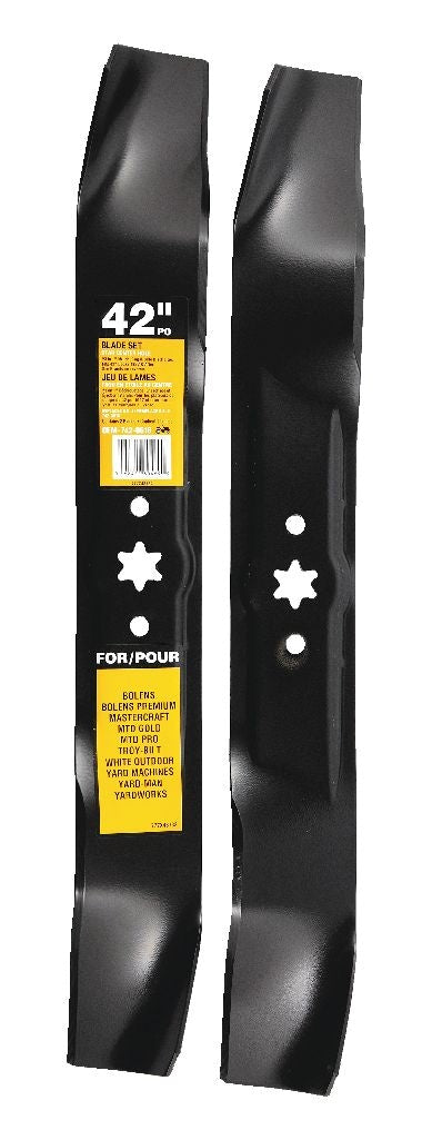 3-in-1, 2-Blade Replacement Set for 42-in Lawn Tractor Cutting Decks, Black L5O7