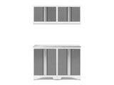 Bold 3.0 Series All-in-One Lockable Steel Garage Cabinetry Set with Stainless Steel Top, White/Platinum, 48-in x 18-in x 76.75-in, 5-pc R2C9 - product image 1