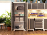 Bold 3.0 Series All-in-One Lockable Steel Garage Cabinetry Set with Stainless Steel Top, White/Platinum, 48-in x 18-in x 76.75-in, 5-pc R2C9 - product image 5