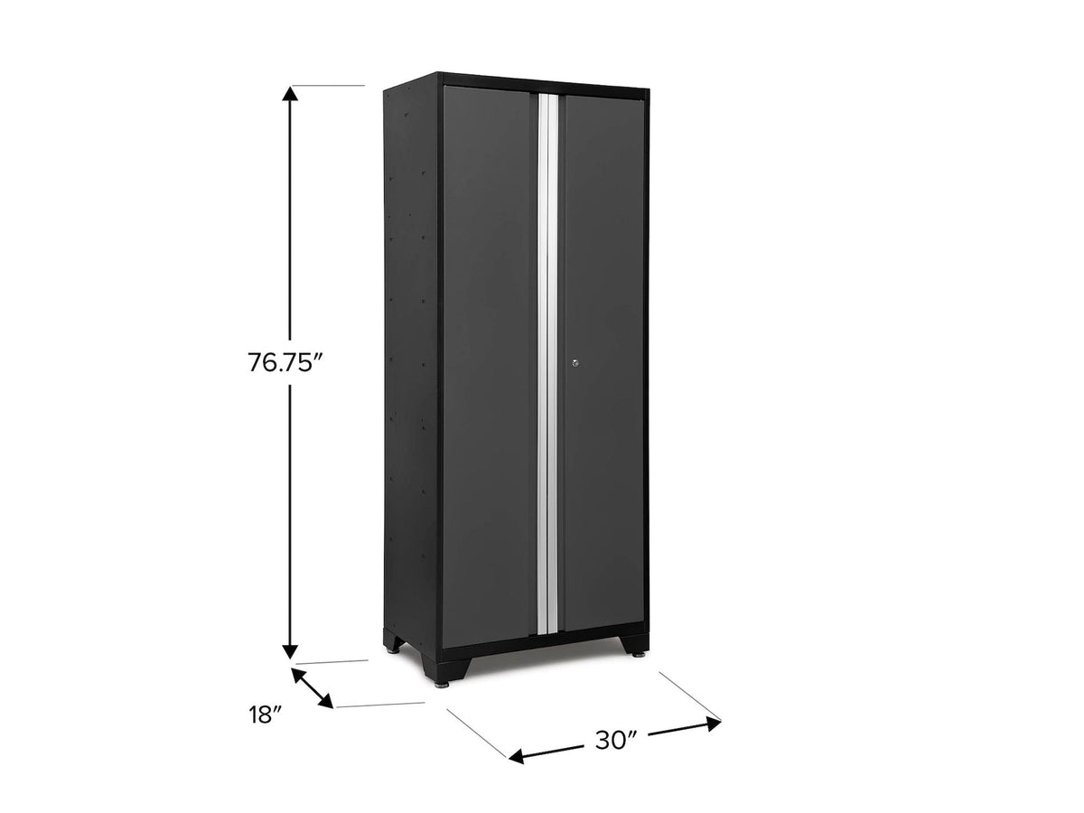 Bold Series 24-Gauge Steel RTA Storage Locker with 3 Shelves, Black/Grey, 30-in N6E6 - product image 5