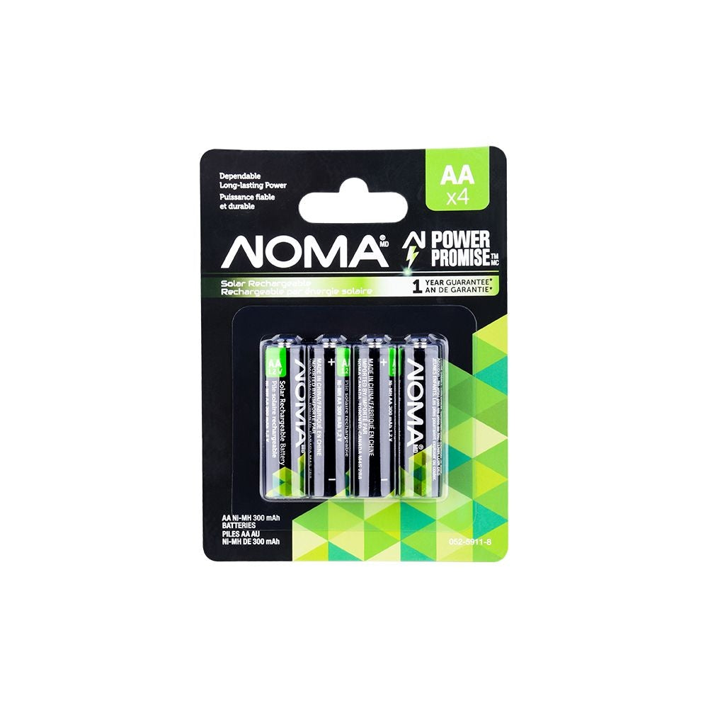 300mAh Outdoor Solar Batteries – AA Ni-MH Rechargeable (4-Pack, 1.2V) L2X2 - product image 2