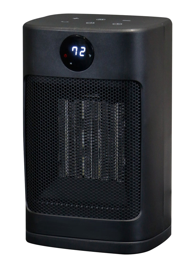 Digital Electric Personal Ceramic Heater with Remote, 1500W, Black V9Z2