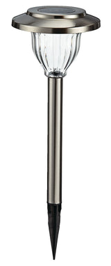 Outdoor Pure White LED Solar Stainless Steel Garden & Pathway Stake Lights, 10-Pk E1N4 - product image 1