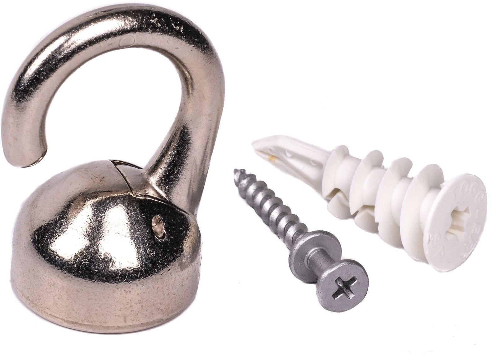 Elephant Ceiling Hook, 360 Swivels, Tool-Free, 100-lb Capacity, Nickel-Finish, 1-pk Y9E1 - product image 1