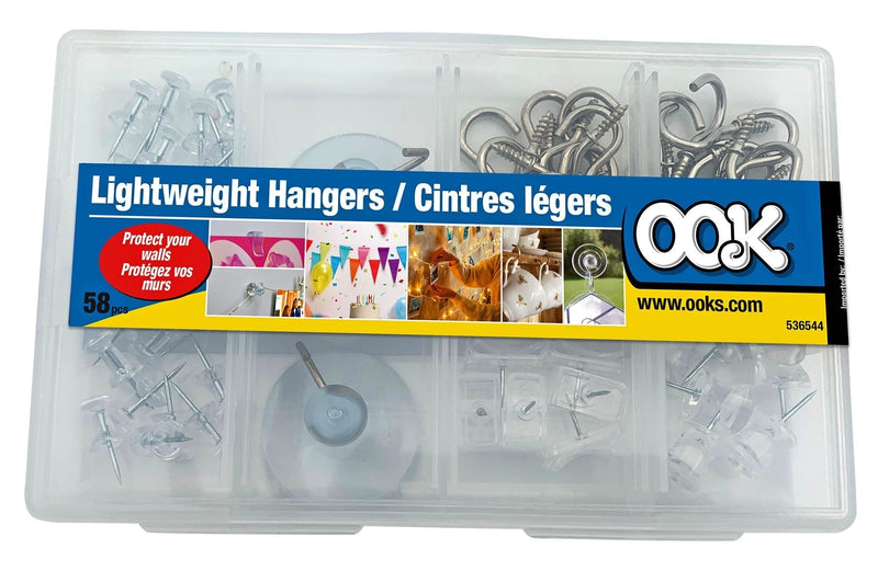Lightweight Wall Hanger Assorted Kit, 58-pk I6V2