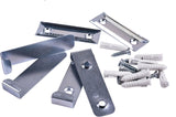 Metal Mirror Holder, For Large Mirrors, Steel Construction, Silver, 4-pk F7N9 - product image 1