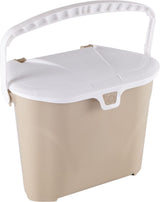 Plastic Compost Bin with Handle, White/Beige, 7-L D3P5 - product image 1