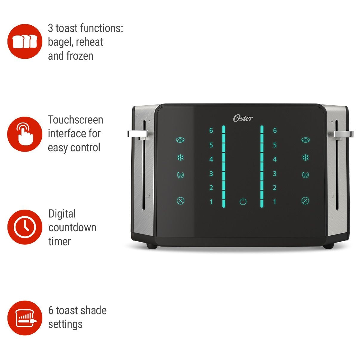4-Slice Touchscreen Toaster with Easy Touch Technology P0Y4 - product image 4