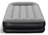 Tritech Double High Flocked Airbed, Twin, Grey, 75x38x14-in U8J7 - product image 1