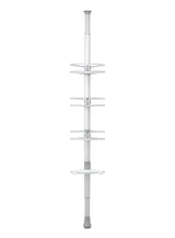 Aluminum Quick Extend Tension Pole Shower Caddy, Grey, 9-ft S0N2 - product image 1