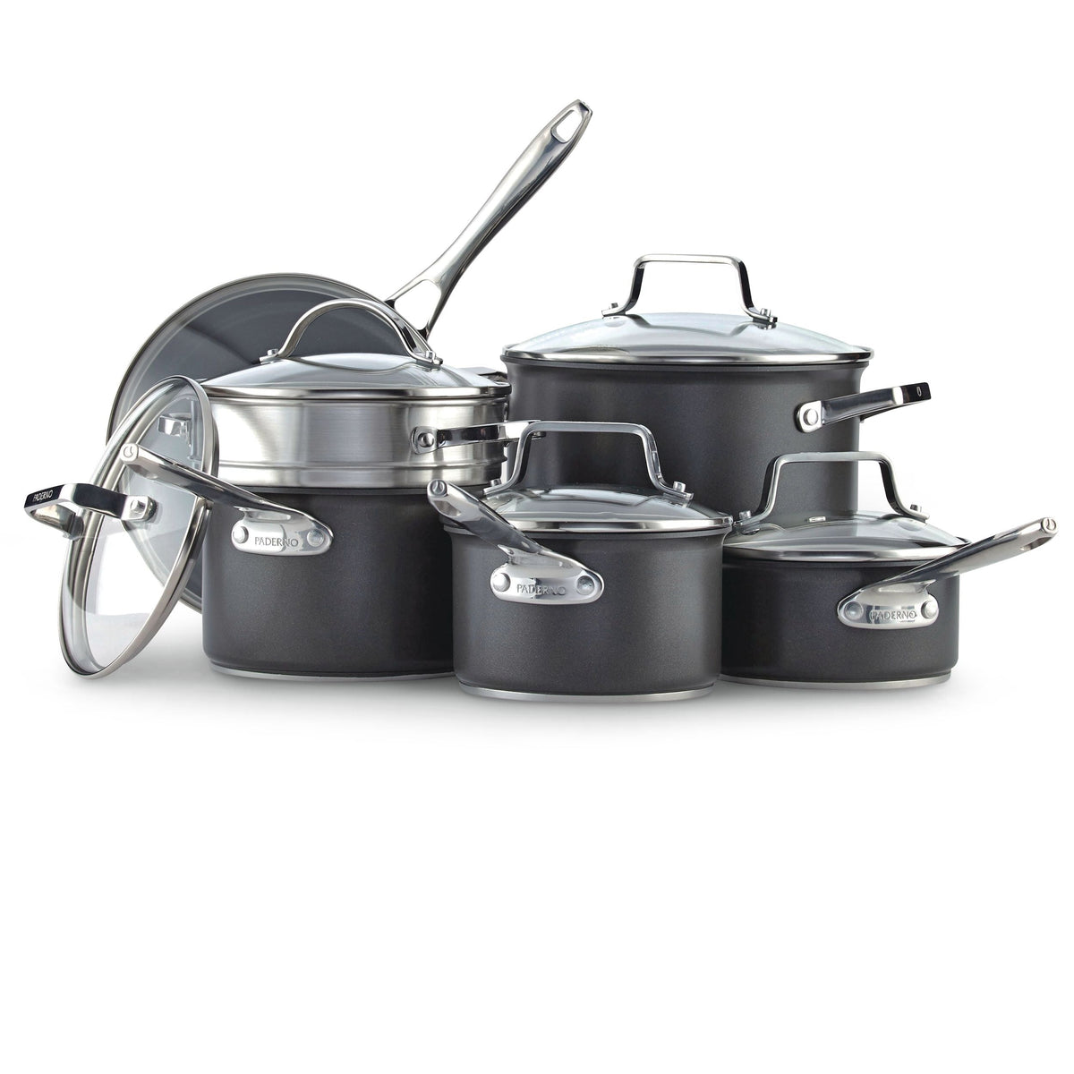 Hard Anodized Cookware Set, Non-Stick, PFOA-Free, Dishwasher & Oven Safe, 12-pc N3Z6 - product image 1