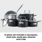 Hard Anodized Cookware Set, Non-Stick, PFOA-Free, Dishwasher & Oven Safe, 12-pc J6R1 - product image 6